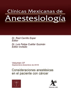 cover image of Consideraciones anestésicas en el paciente con cáncer